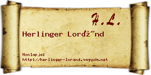 Herlinger Loránd névjegykártya