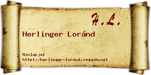 Herlinger Loránd névjegykártya