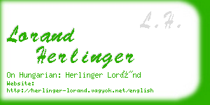 lorand herlinger business card